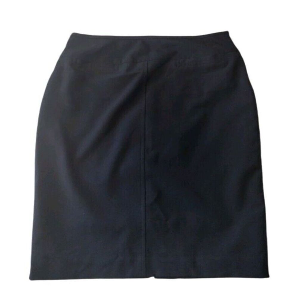 Signature by Larry Levine Skirt Women Size 12 Black Pencil Career Work Basic